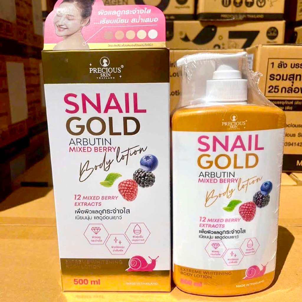 (chính hãng)  Sữa Dưỡng Thể Sáng Da Body Snail Gold Skin 500ml - Jron Beauty