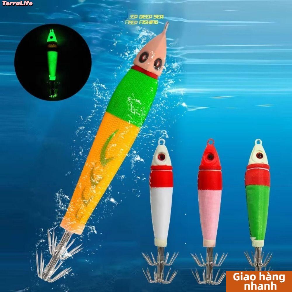[COD] Mồi Tôm Gỗ TIRALIFE, 80g 90g 120g Mồi Tôm Dạ Quang, 2025 Móc Chì Chìm Bạch Tuộc Mô Phỏng Mồi M