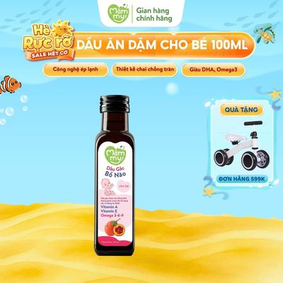 Dầu ăn dặm Gấc Mămmy ép lạnh nguyên chất giúp sáng mắt, bổ não, tăng đề kháng, bé từ 6 tháng, 100ml