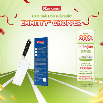 Dao thái bản lớn Konox Emmitt 7″ Chopper thép Đức 1.4116 cao cấp