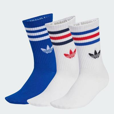 adidas Phong cách sống Bộ 3 Đôi Tất Cổ Cao 3 Gạch Unisex trắng KD8252