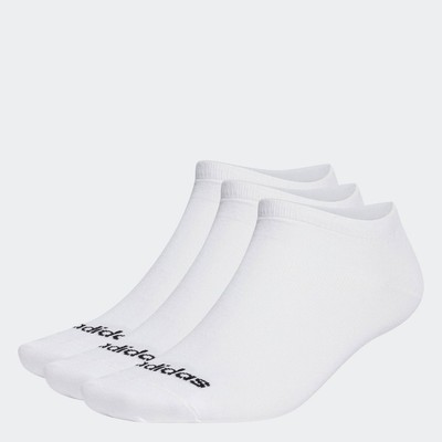 adidas Phong cách sống Bộ 3 Đôi Tất Mỏng Cổ Thấp Họa Tiết Kẻ Unisex trắng HT3447