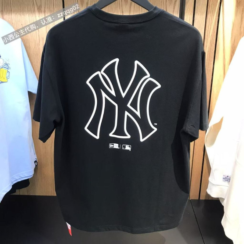 MBL High Street Style Back Oversized MBL Logo In Hình Nam Nữ Tay Ngắn 100% Cotton Cao Cấp Áo Thun Cổ