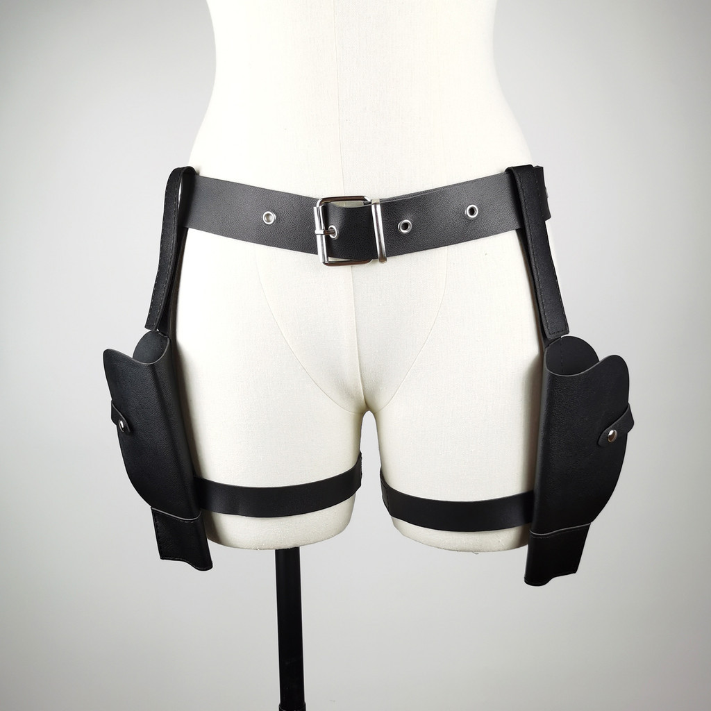 Laura Police Holster Western Cowboy Belt Cosplay Đạo cụ Phụ kiện Sản phẩm được cấp bằng sáng chế