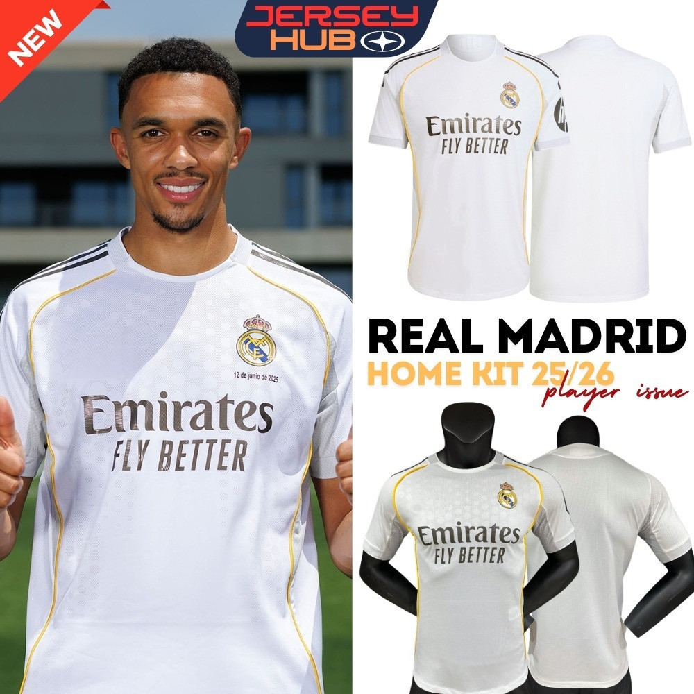 Real Madrid Jersey 2025-26 Người hâm mộ Số phát hành 1: 1 Chính thức Sân khách sân khách MỚI Real Ma