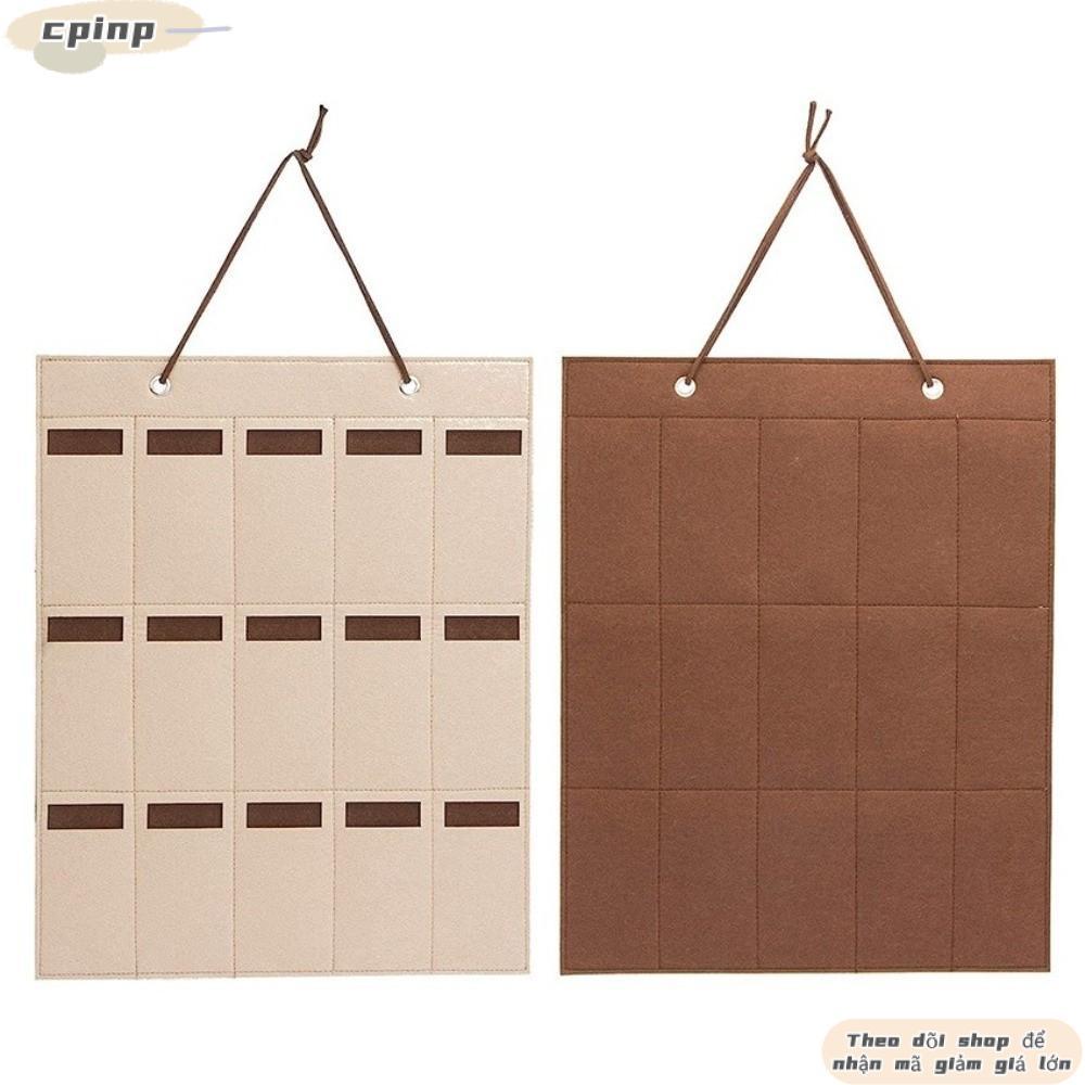 Dụng cụ sắp xếp kính nỉ CPINCP, Túi treo tường không đục lỗ đa chức năng, Màu trơn 15 lưới Kính râm phong cách Bắc Âu Sử dụng tại nhà