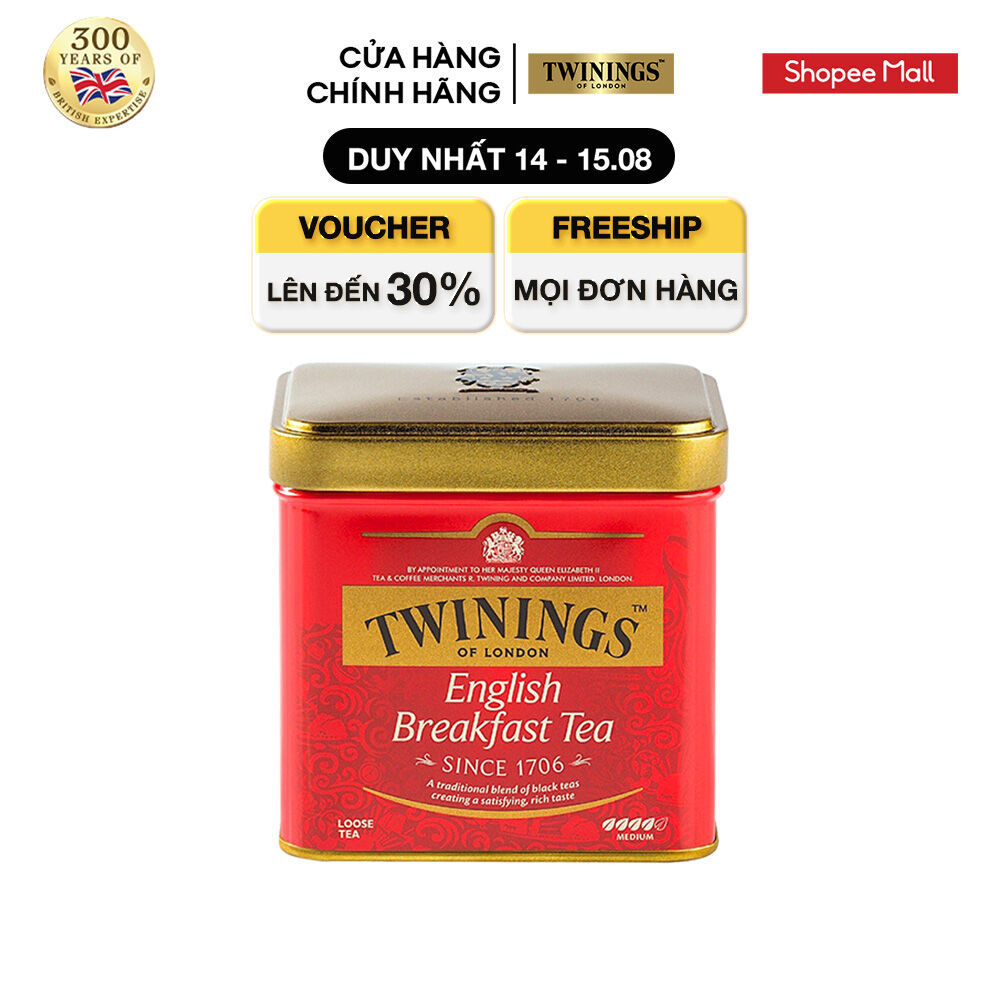 Trà Lá Twinings English Breakfast - Hộp Thiếc 100G