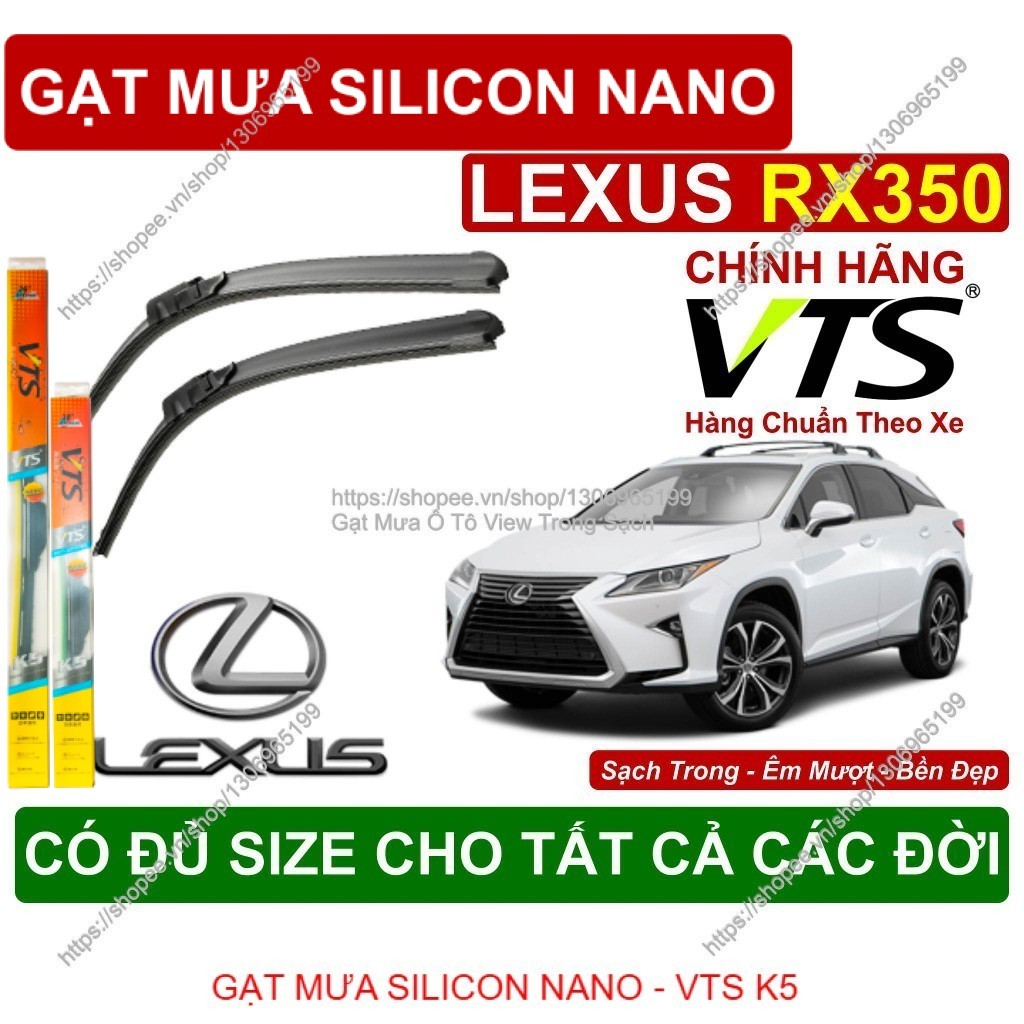 K5, Gạt Mưa Kính Lái Lexus RX350, Cặp Gạt Mưa Kính Lái Cho Các Dòng Xe Lexus RX350, Có Đủ Size Cho C