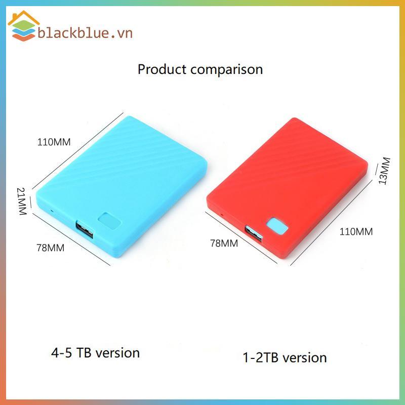 BBLUE Silicone HDD Case Túi Bảo Vệ Ổ Cứng Bìa Đĩa Bảo Vệ Da Cho My Passport 4T 5T.