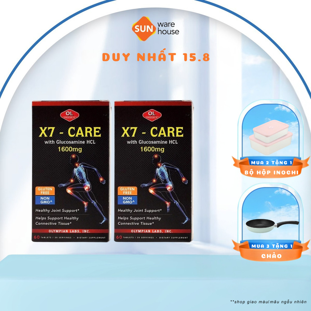 Combo 2 Viên Uống Chăm Sóc Xương Khớp Olympian Labs X7 Care Tăng Cường Canxi, Hỗ Trợ Giúp Xương Chắc