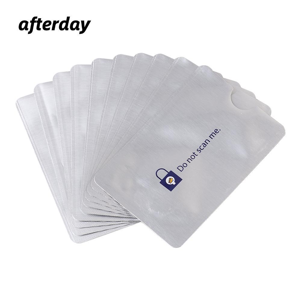 AFTERDAY568 10 chiếc Thẻ ngân hàng ID Nhôm thông minh Ngăn chặn quét Ví chống Rfid