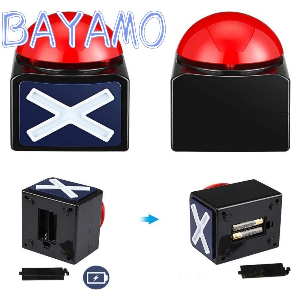 BAYAMO Red Game Buzzer, ABS có đèn âm thanh trả lời trò chơi Buzzer, Trivia Quiz Sounding Toy Talent