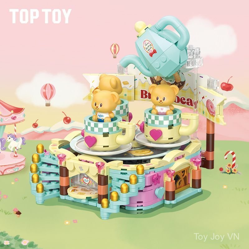 Bo lap rap cong vien Butter Bear chinh hang TOPTOY do choi suu tam trang tri