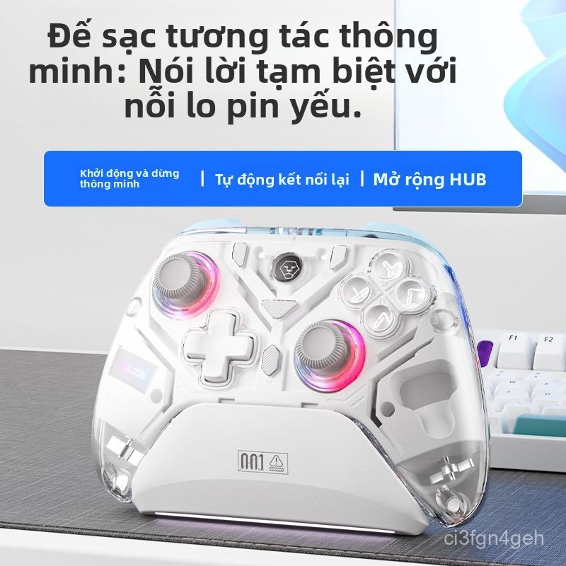 Tay cầm chơi game Aojia Lion K10 cảm biến Hall không dây Bluetooth cho PC Switch