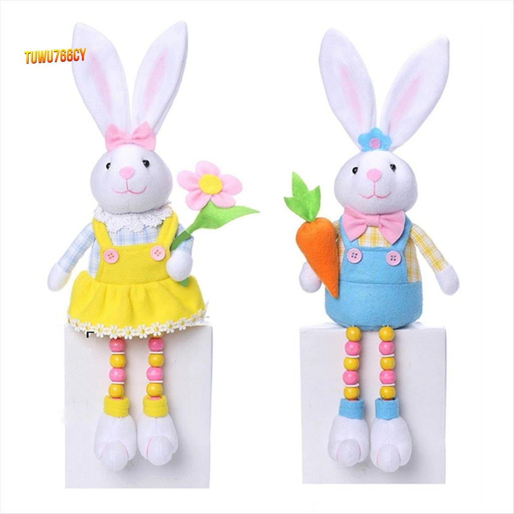 2 Chiếc Lễ Phục Sinh Gnomes Trang Trí Thỏ Phục Sinh Gnomes Sang Trọng Gnomes Búp Bê Nhồi Bông Quà Tặ