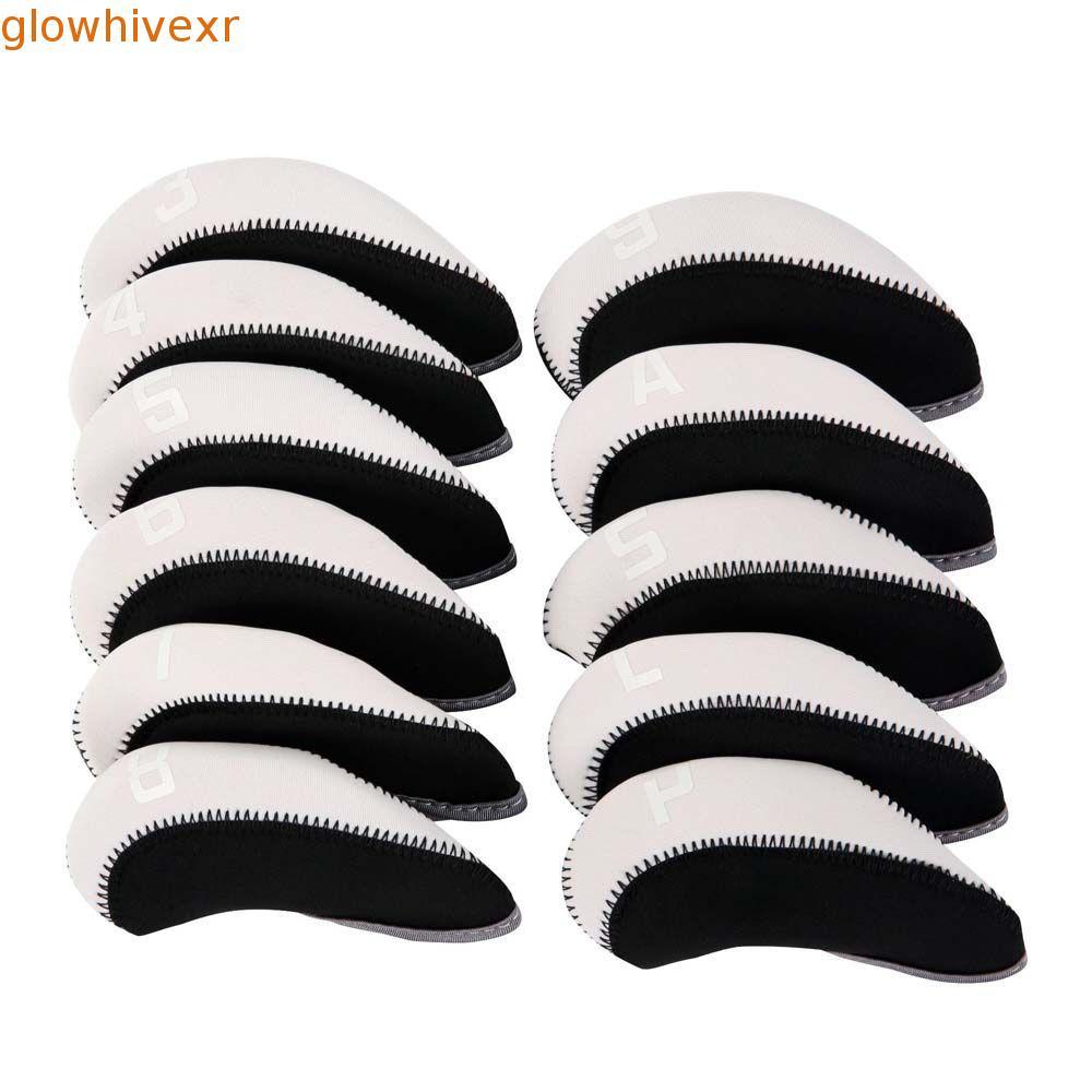 GLOWHIVE Golf Iron Headcover 4-9, P, S, A L Bền Golf Iron Covers Set Vỏ Bảo Vệ Golf Putter Phụ Kiện 