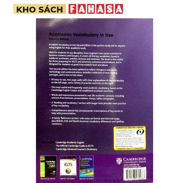 Academic Vocabulary in Use Edition with Answers Fahasa Reprint Edition: Vocabulary Reference and Pra