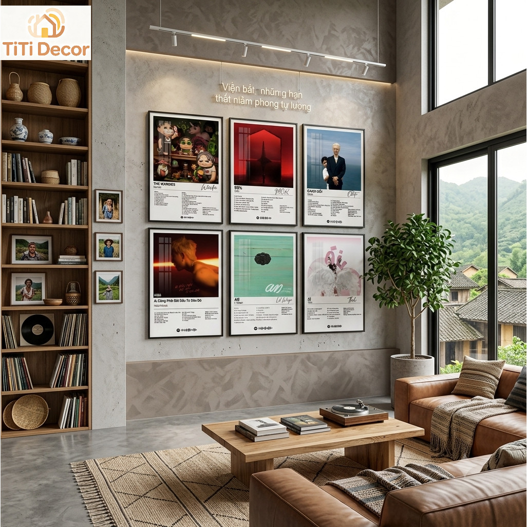 [HN] Tranh tráng gương Poster Album Nhạc Việt Nam MCK, Wxrdie, Obito, HIEUTHUHAI,Tlinh Khung Composi