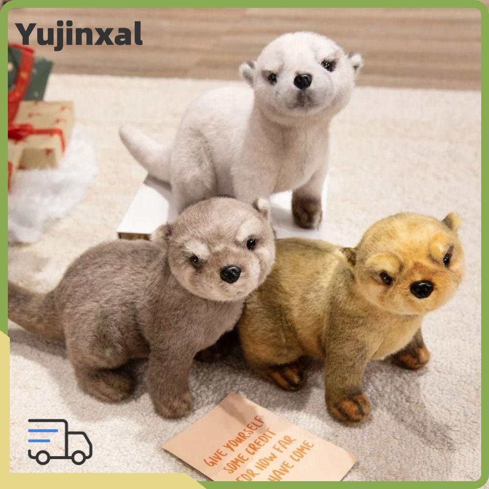 Búp bê sang trọng YUJINYU Otter, Búp bê Otter tư thế nằm sang trọng, Mô phỏng tinh tế 38CM Đồ chơi s