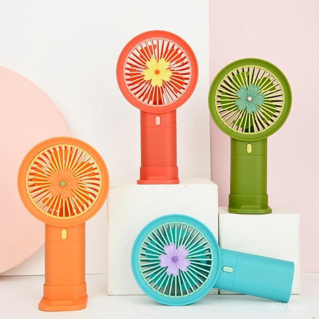 Daisy handheld desktop USB charging fan mini portable mobile phone stand silent pocket fan small fan