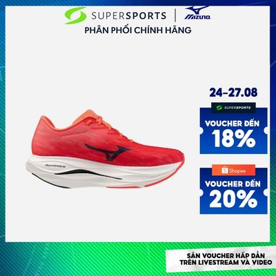 Giày Chạy Bộ Unisex Mizuno Wave Rebellion Flash 3 - Đỏ - J1GC253631