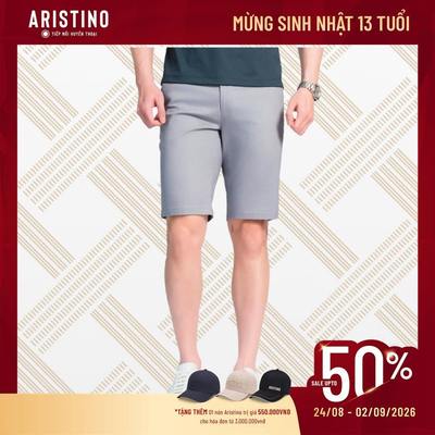 Quần Short Kaki Nam Aristino Regular Fit ASO035AS2