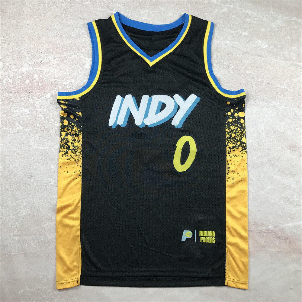 2024 Phong Cách Mới Hot Press Bóng Rổ Jersey Walker 0 Model Harry Burton Black Jersey Harry Burton C