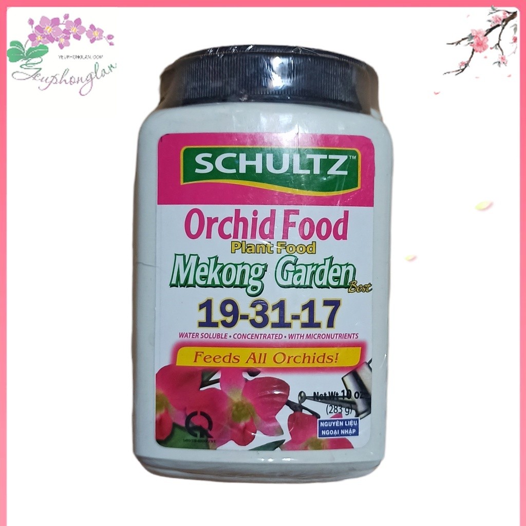 Phân bón lá Orchid Food NPK 19-31-17 hủ 283gr của Mỹ - Schultz Chuyên cho Lan