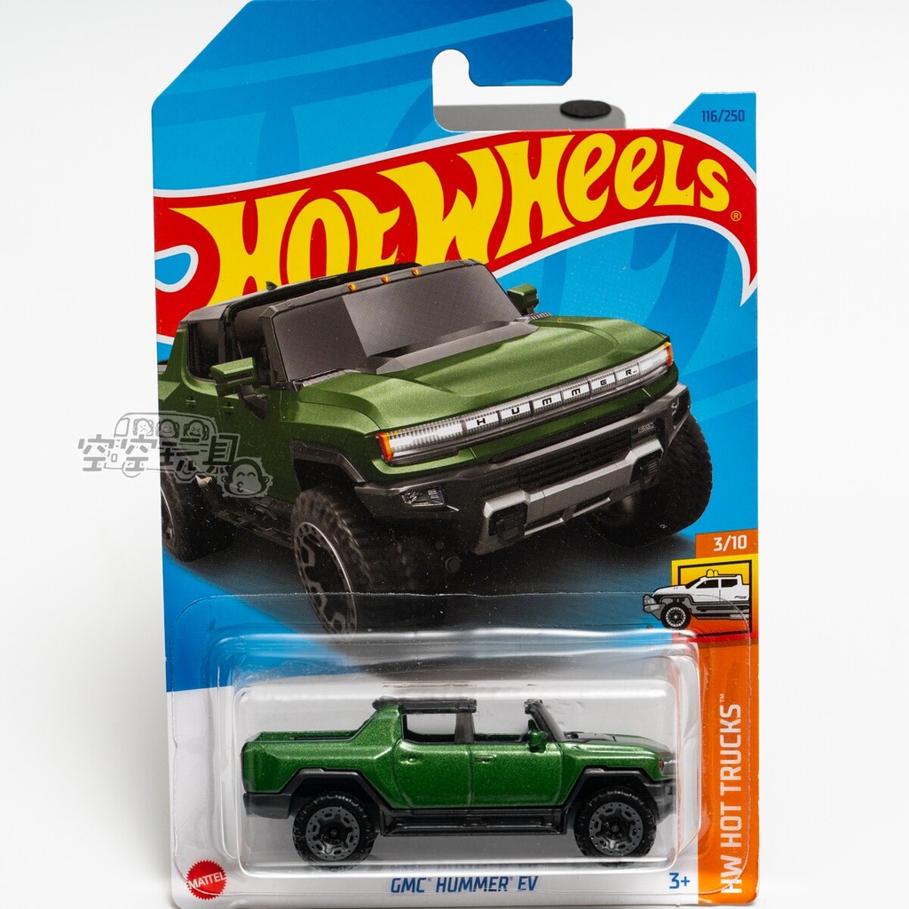 Hot Wheels 116 GMC HUMMER EV Màu xanh lá cây Mattel Hot Wheels Xe mô hình kim loại mô hình xe ô tô