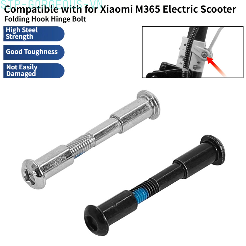 [FUXIN]For xiaomi For m365 For Pro Scooter Folding Hinge Screw Replacement Steel Silver