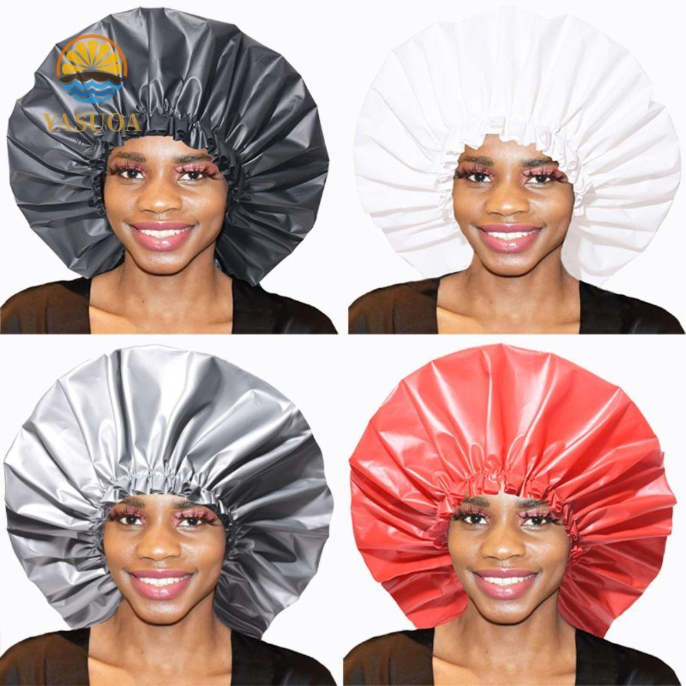 Mũ tắm LARGLO, Mũ tắm EVA SPA, Bonnet Co Giãn Size Lớn Màu Trơn Lady