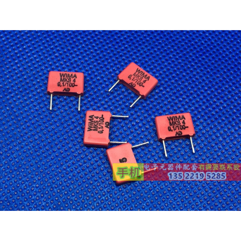 Tụ điện 63V0.1 UF Đức WIMA WIMA 63V104J 100NF 5% MKS4 Pitch 7.5mm