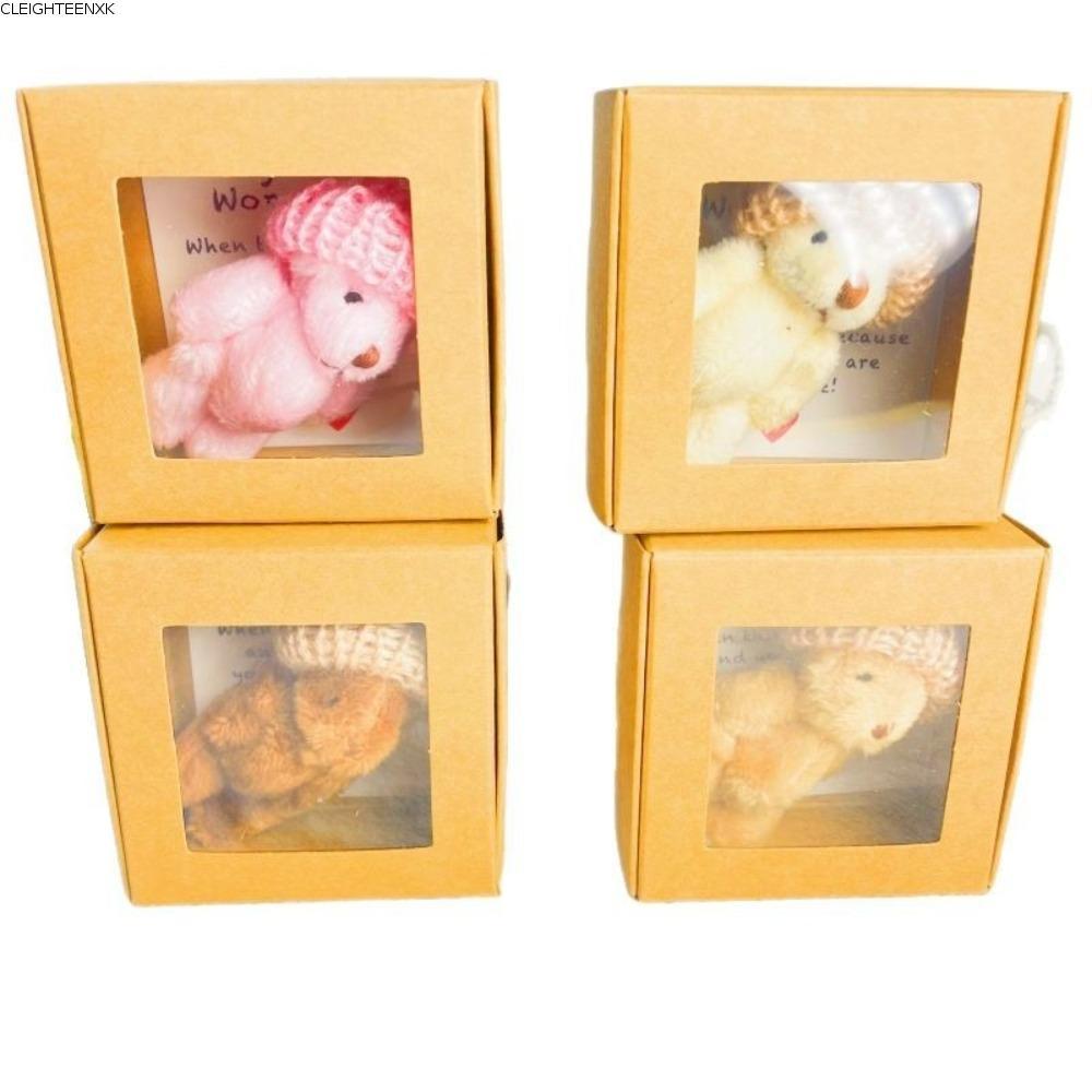CLEIGHTEEN8H Hộp Gấu Bông Mini Kích Thước Mini Sang Trọng Gấu Bông Trong Hộp Thú Nhồi Bông Dễ Thương