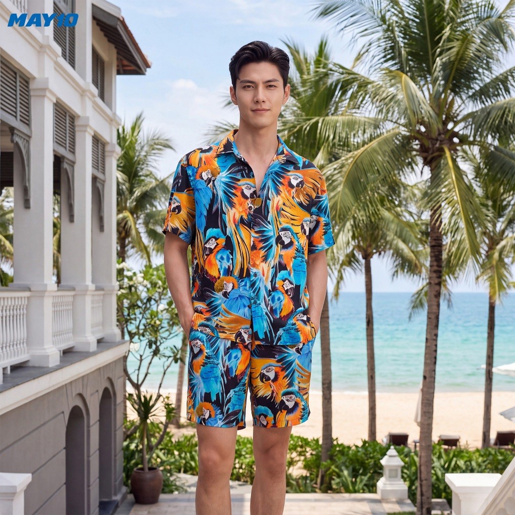 Bộ quần áo lanh nam May 10 mã 060126245ON 7