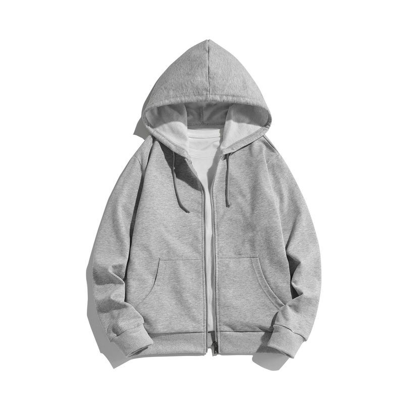 Gmarket áo khoác cardigan mỏng có mũ dành cho nam giới phong cách Nhật Bản và Hàn Quốc, áo nỉ màu tr