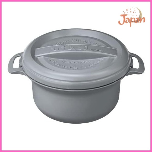 [Direct from Japan]&NE (&NE) Range Cooker nikii Gray Microwave Cooker, Made in Japan, Dishwasher Saf