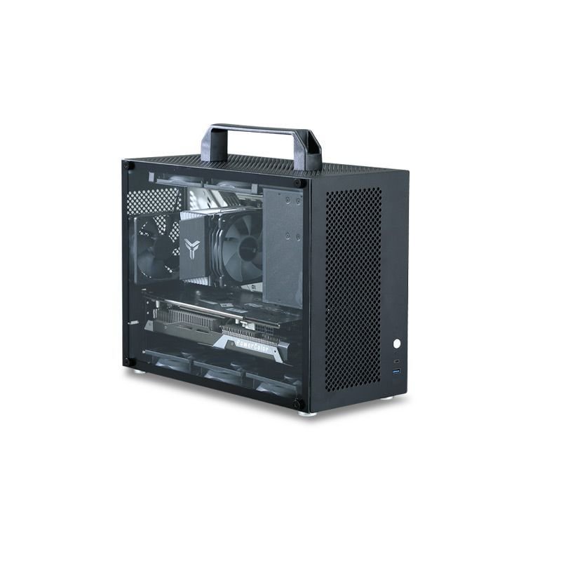 Vỏ case Z88 xách tay mATX ITX mini có quạt kính bên hông nguồn lớn G80 bán chạy