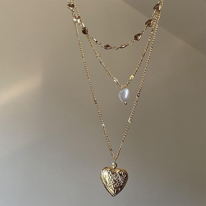 Dây chuyền xương đòn Vintage "Locket Story" hình trái tim