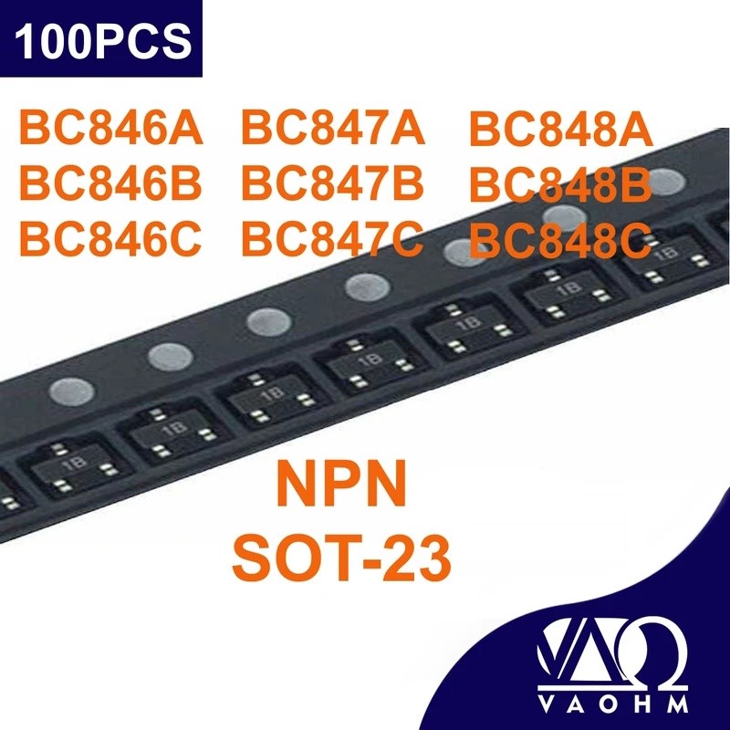 100 CÁI BC846 BC847 BC8848 BC846A BC847A BC884A BC846B BC847B BC884B BC846C BC847C BC884C NPN SOT-23