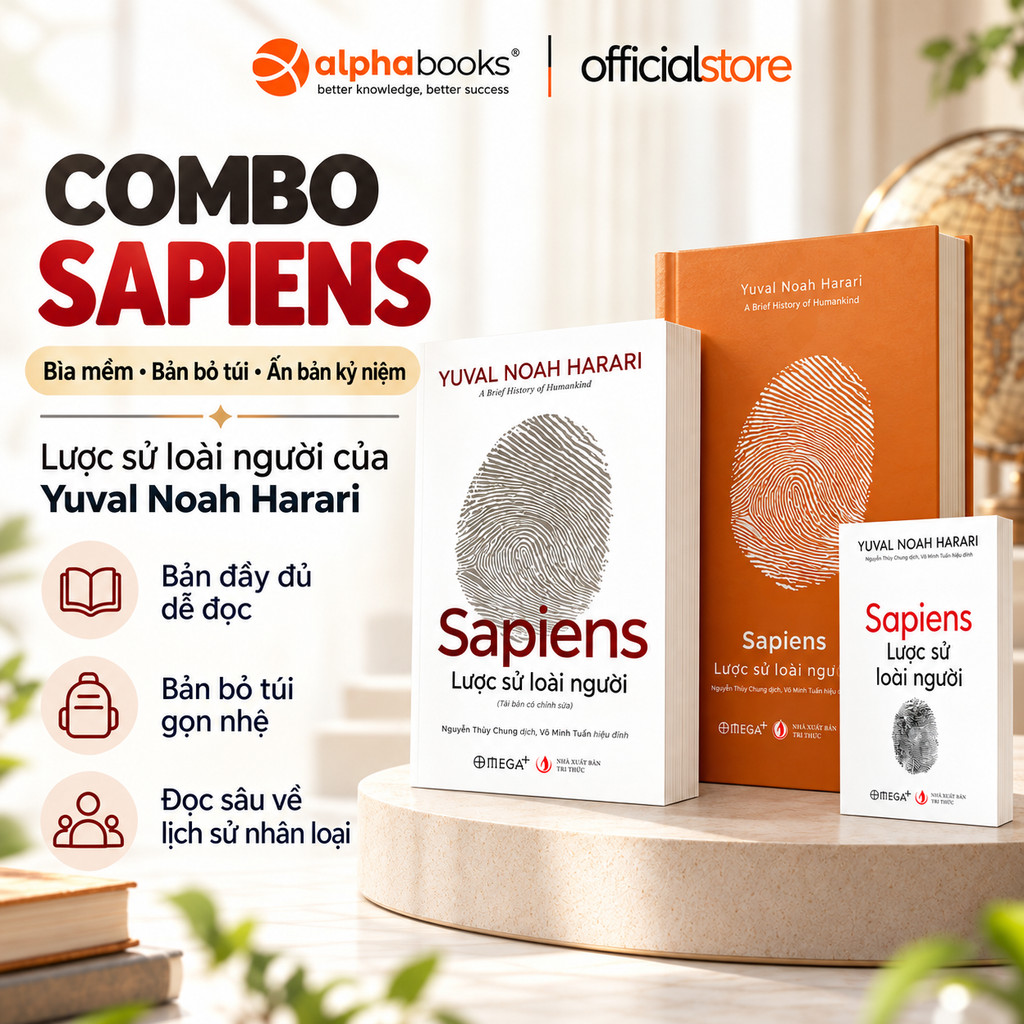 Sách - Sapiens: Lược Sử Loài Người - Yuval Noah Harari (Omega Plus)