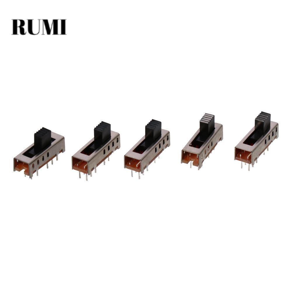RUMI‌ Bộ 5 Công Tắc Chuyển Đổi, SS-24E01 10P 2P4T Micro Slide Switch, Dọc 4 Vị Trí 5mm Chuyển Đổi Mi