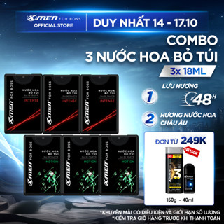 Combo 3 Nước hoa bỏ túi Xmen for boss Intense 18ml/chai - Hương nước hoa châu Âu