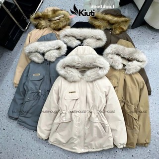  Áo Khoác Parka Nữ Lót Lông Dáng Dài Cao Cấp Có Mũ Rời KIUTI Áo Khoác Mùa Đông Đẹp Áo Phao Nữ Ấm 