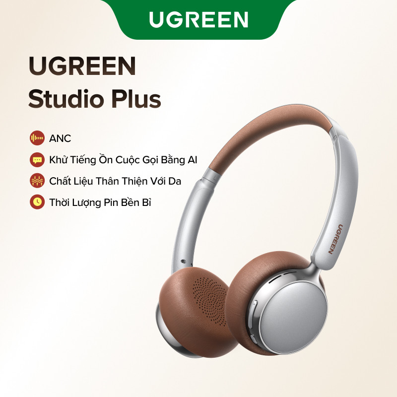 [MỚI] Tai nghe Bluetooth Y2k cổ điển UGREEN Studio Plus ANC khử tiếng ồn Bluetooth 6.0 thập niên 80 cho quà tặng bé gái