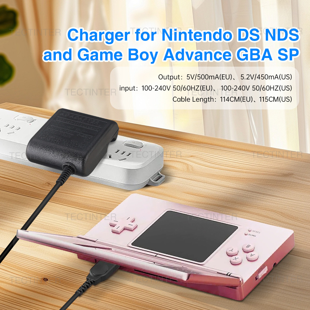 EU US Cắm AC Sạc Adapter Cho Nintendo DS NDS GBA SP Gameboy Advance SP Nguồn Điện Cáp Sạc Cho Ninten