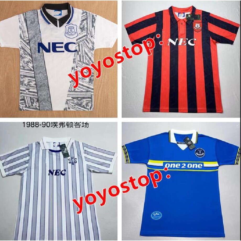 Áo Thun Retro 1988-99 Everton Dành Cho Người Hâm Mộ Bóng Đá