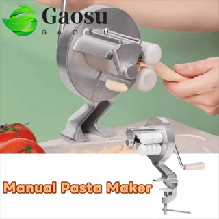 Máy làm mì ống bằng tay GAOSU, Máy làm Macaroni hợp kim nhôm quay tay, Máy ép tay tiện dụng chuyên nghiệp Máy ép bột Fettuccine tiết kiệm nhân công