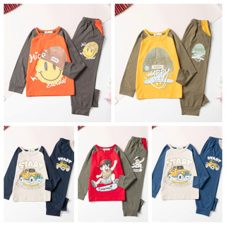 Bộ dài tay cotton LITIBABY bé trai từ 4 -12 tuổi