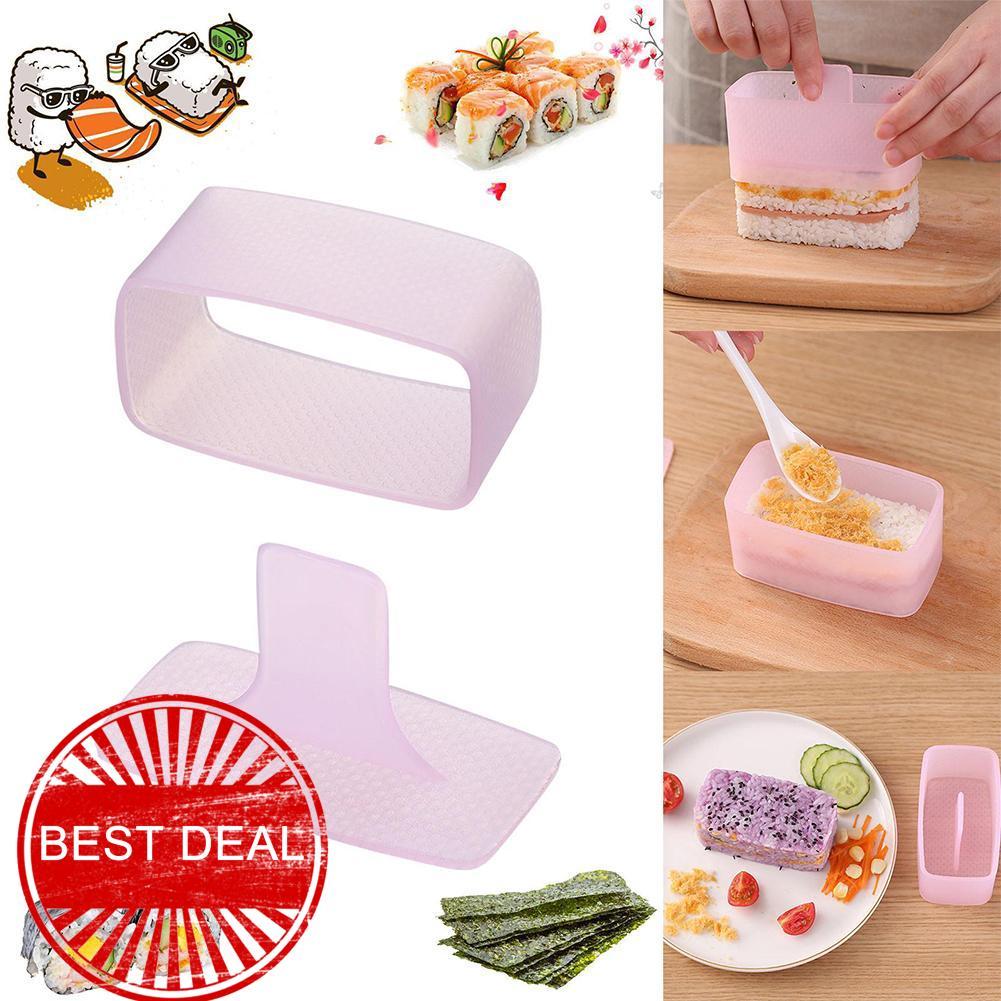 Khuôn Cơm Musubi Maker Molder Warship Sushi Maker Hình Chữ Nhật Muỗng Thịt Lớp Hộp Khuôn W6