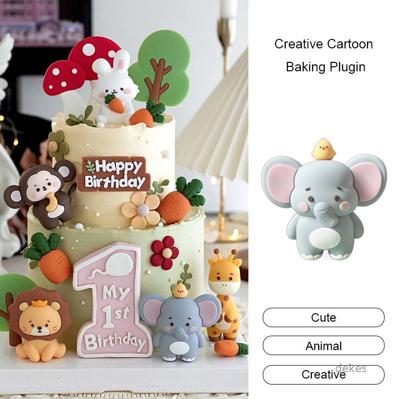 Plugin nướng bánh hoạt hình sáng tạo Plugin bánh động vật đứng Trang trí bánh sinh nhật